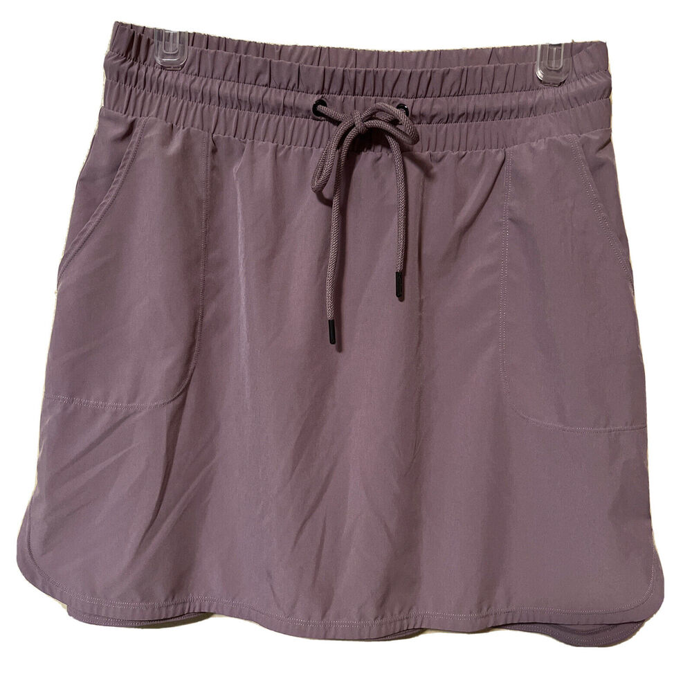 Ideology Women's Sandy Mauve Pink Adjustable Drawstring Active Skirt Size Small